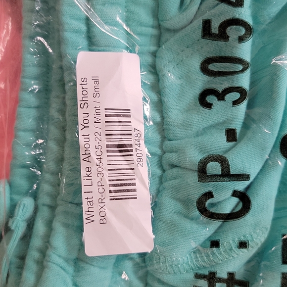 NWT Zenana mint colored super soft shorts WITH pockets and drawstring size S - Picture 4 of 4